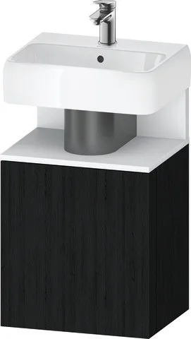 Duravit Qatego Waschtischunterbau wandhängend Eiche Schwarz Matt 440x350x645 mm - QA4076R18160000 QA4076R18160000