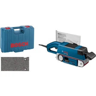 Bosch Bandschleifer GBS 75 AE, mit Koffer, Gewebeschleifband, Staubsack, Grafitplatte - 0601274707
