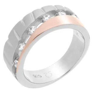Orphelia Damen-Ring Sterling-Silber 925 – Silber/Rosé ZR-7093