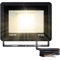 FIVMEN LED Flutlichtstrahler LED Strahler 5x100W Superhell LED Fluter Außenstrahler Aluminium, Scheinwerfer Licht für Garten, Garage, Hof oder Hote