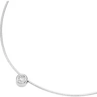 GIORGIO MARTELLO MILANO Kette mit Anhänger Anhänger mit Zirkonia an Omegareif, Silber 925