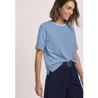 STREET ONE Kurzarmshirt Sommershirt mit Kontrastdetails