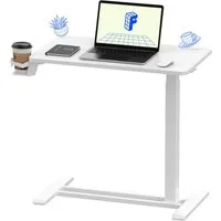 FLEXISPOT Beistelltisch Höhenverstellbar Betttisch, Laptoptisch (C-Form, ideal für Sofa, Bett & Lesestunden), mit stufenloser Höhenverstellung, 360° Rollen & einfacher Montage