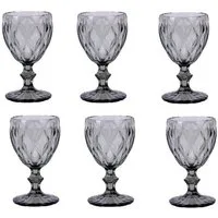 Schäfer Elektronik Gläser-Set Diamond Weingläser – Perfekte 6er Set Weißweingläser mit 250 ml, 6-tlg., 6-teilig, 250 ml