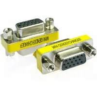 Bolwins R25 VGA Kupplung VGA Buchse auf VGA Buchse Adapter D Sub Adapter 15Pol Computer-Adapter VGA (15-polig, S-VGA) zu VGA Buchse auf VGA Buchse (15-polig), 0 cm, Verbindung und Verlängerung von zwei VGA-Kabeln