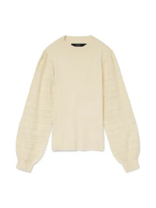 VERO MODA - VMNEWLIMONE LS HIGHNECK PULLOVER BOO Birch - Gr. - M