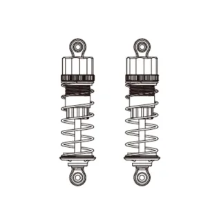 MJX 16207 1/16 Original RC Car Spare Parts Front/Rear Metal Oil Shock Absorbers Vehicle Model Accessories 16510 16500