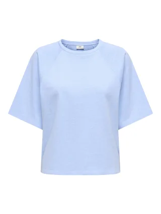 JDY - JDYAMALFI LIFE S/S SWEAT JRS DIA Cashmere Blue - Gr. - S
