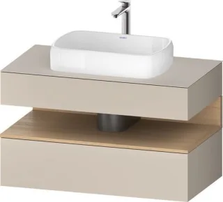 Duravit Qatego Konsolenwaschtischunterbau wandhängend Taupe Supermatt 1000x550x600 mm - QA4731030830 QA4731030830010