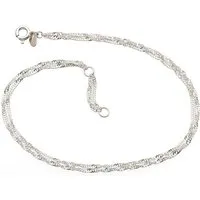 Silberkettenstore Fußkette Fußkette Singapur 2reihig 1,8mm - 925 Silber, wählbar von 23-30cm
