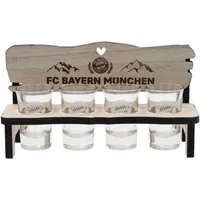 FC Bayern München Gläser-Set FC Bayern München Schnapsbank 4erISet I Stamperl, Glas