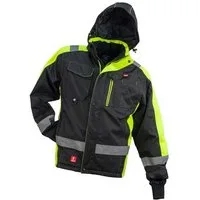 Urgent Winterjacke Warnjacke URG Warnjacke Arbeitsjacke Winterjacke Futter Schwarz