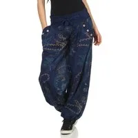 malito more than fashion Haremshose malito Damen Pumphose mit Print, bequeme Freizeithose, leichte Stoff bequeme Hose mit elastischem Jerseybund Einheitsgröße