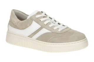 Gabor 86.406.33 Beige Oasi/Weiss Halbschuhe Sneaker Dreamvelour K-Weite