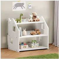 IDIMEX Kinderregal YASMIN, Bücherregal, Montessori Spielzeugregal Kinderzimmer Regal aus Massivho