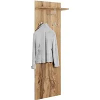 OTTO home Garderobenpaneel Paris (1 St), Wandgarderobe mit Doppelhaken und Kleiderstange (B/T/H): 40/21,5/130cm