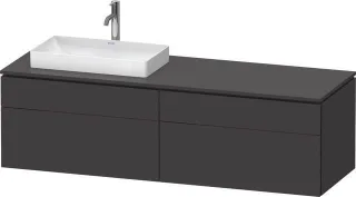 Duravit L-Cube Konsolenwaschtischunterbau wandhängend Graphit Supermatt 1620x550x482 mm - LC4871L808 LC4871L80800000
