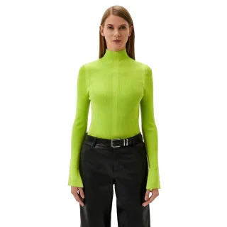 Boss - "Frescia" Pullover Top für Damen, Viskose, Anliegend, Langärmlig (Leuchtend Gelb)