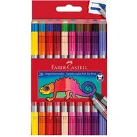 Faber-Castell Filzstift FABER-CASTELL Filzstifte Doppelfasermaler 20 Stück Kartonetui