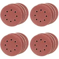 Eckra Schleifscheibe 40 Schleifscheiben 125mm Korn 60-400 Klett Schleifpapier Sortiment, (40 St)