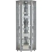 fif möbel Eckvitrine TRIO Höhe ca. 172 cm, ink. Beleuchtung Eckvitrine/Glasvitrine 1x Glastür, perfekt für Sammler, Sammlervitrine