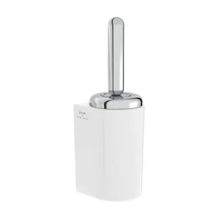 VitrA Liquid WC-Bürstengarnitur A44566 130x130x4157mm, Wandmontage, Bürstenstiel und Abdeckung chrom