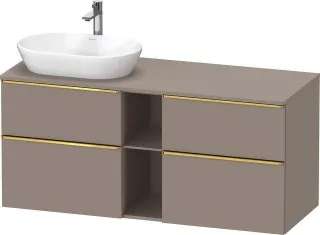 Duravit D-Neo Konsolenwaschtischunterbau wandhängend Basalt Matt 1400x550x664 mm - DE4970L34430000 DE4970L34430000