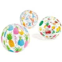 Intex Wasserball bunter Strandball Wasserspielzeug Badespaß Ball aufblasbar Spielball (1-St), 1 Stück