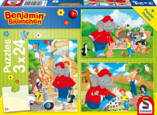 Schmidt Puzzle 56400 - Benjamin Blümchen [3x24 Teile]