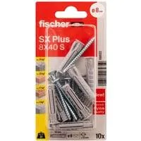 Dübel SX Plus 8x40 S K hellgrau, 10 Stück, mit Schraube