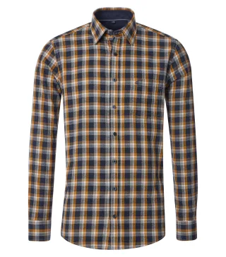 CASAMODA - Flanellhemd blau - Gr. - L