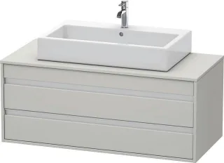 Duravit Ketho Konsolenwaschtischunterbau wandhängend Betongrau Matt 1200x550x496 mm - KT665600707 KT665600707