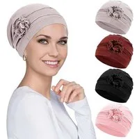 nsihing Kopftuch 4-teiliges Chemo-Kopfbedeckungsset für Damen, atmungsaktive