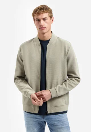 No Excess - Sweater Full Zipper Relief Taupe - Gr. - M