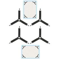 BAYLI Spannbettlaken 12er Set Verstellbare Bettlakenspanner Betttuchspanner mit Metallclips