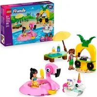 LEGO® Poolparty mit Einhorn und Flamingo (42658), LEGO Friends Konstruktionsspielsteine, (99 St), Made in Europe