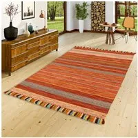 Pergamon Wollteppich Natur Teppich Kelim Kalleen, Rechteckig, Höhe: 8 mm
