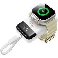 Galeces Mini Powerbank 3000mAh Wireless USB C magnetisch kompakt LED Anzeige Powerbank Mini Powerbank 3000 mAh (5 V), Magnetisch Wireless LED Anzeige USB C kompakt 3000mAh tragbar
