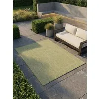 KADIMA DESIGN Outdoorteppich ALSTER Wetterfest UV-Beständig Balkon Waschbar Strapazierfähig Uni, Läufer, Höhe: 3 mm, Grün, 60x100 cm, Balkonteppich Fußbodenheizung Waschbar