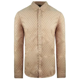 Scotch & Soda Bedrucktes Herrenhemd in Hellrosa