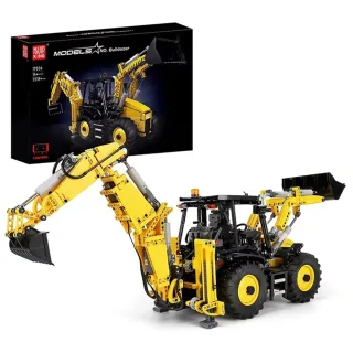 Mould King 17036 RC Backhoe Loader Technical Truck Engineering Car MOC Building Block Brick Assembly Kit Support Remote