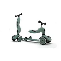 Scoot and Ride Dreiradscooter Highwaykick 1 Forest, Kinderroller, Scooter, Dreiradscooter, 2in1 Kickboard, mit Sitz, Grün