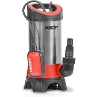 Hecht Schmutzwasser-Tauchpumpe 3011 mit Edelstahlgehäuse, 10m Förderhöhe, variabler Schwimmerschalter, 1100W, 15.000 l/h