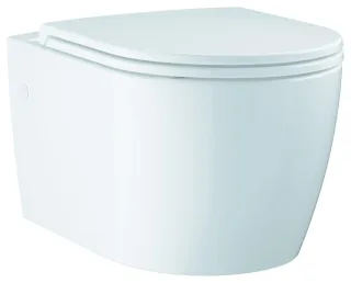 GROHE Wand-Tiefspül-WC Set Bau Keramik 103860 mit WC Sitz alpinweiß, 103860SH00 103860SH00