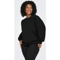 ONLY CARMAKOMA Sweatshirt CARFEMME L/S PUFF EMBROIDERY UB SWT NOOS Baumwollmischung, regular fit