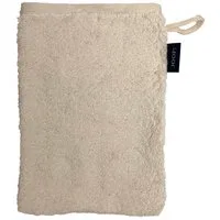 JOOP! Handtuch Waschhandschuh Classic Doubleface Creme 1600 36, Walkfrottier (1-St), Wendeoptik, Logo, Flauschig, Unifarben