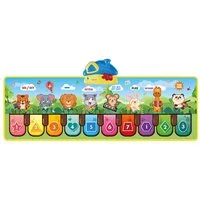 CLTYQ Spielmatte Elektronische Hüpfmatte mit Sound, Elektronische Klaviermatte, Musikmatte mit 10 Tieren Kinderspielzeug,Tanzmatte Spielzeug
