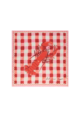Fabienne Chapot - Gemustertes Tuch - Lovey rot - Gr. - OS