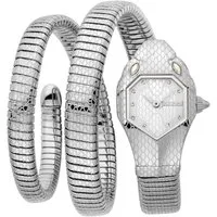 Just Cavalli Time Quarzuhr Serpente doppio JC1L168M0015, Damenuhr, Armbanduhr, Edelstahlarmband