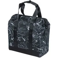 Basil Fahrradtasche Basil Shoppertasche Grand Flower schwarz Hook On-System Größe 34x19x35